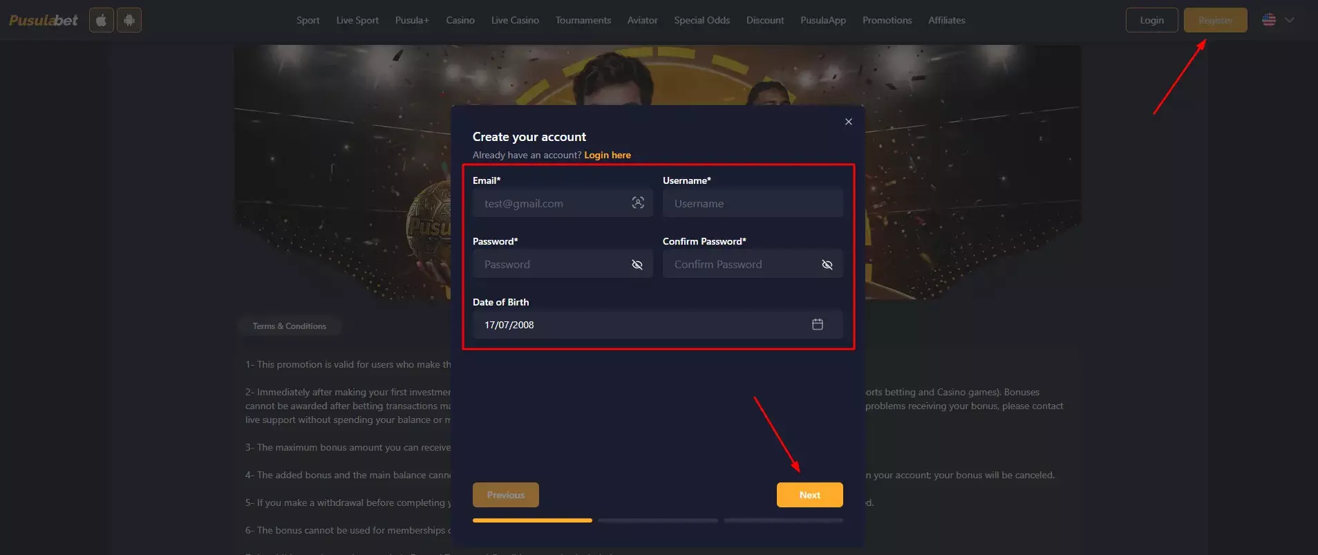 Bonus Activation Process